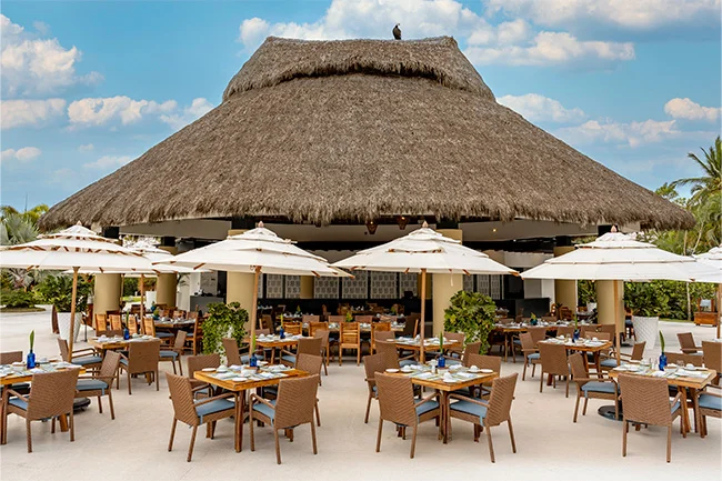 Beachfront gourmet restaurant at Marival Resorts