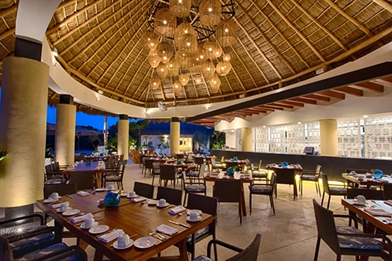 Beachfront gourmet restaurant at Marival Resorts